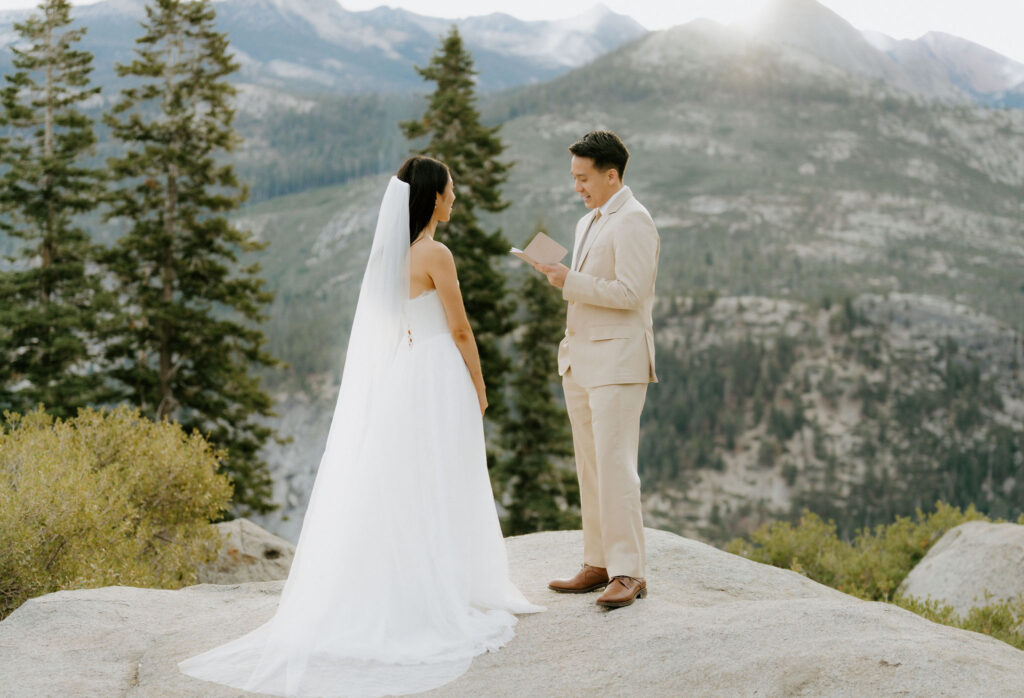 bride and groom at their adventurous elopement