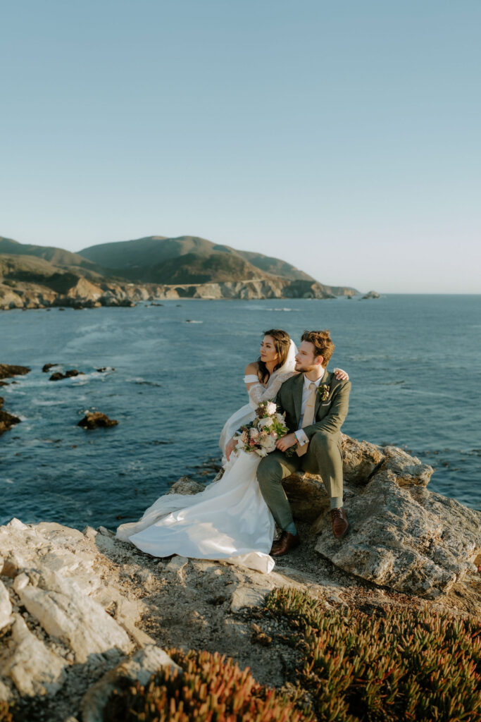 stunning bridal photos in big sure california