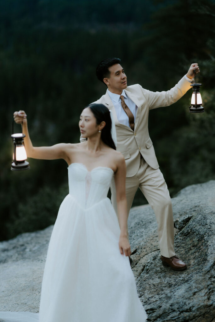 cute picture of the newlyweds at their dream elopement 