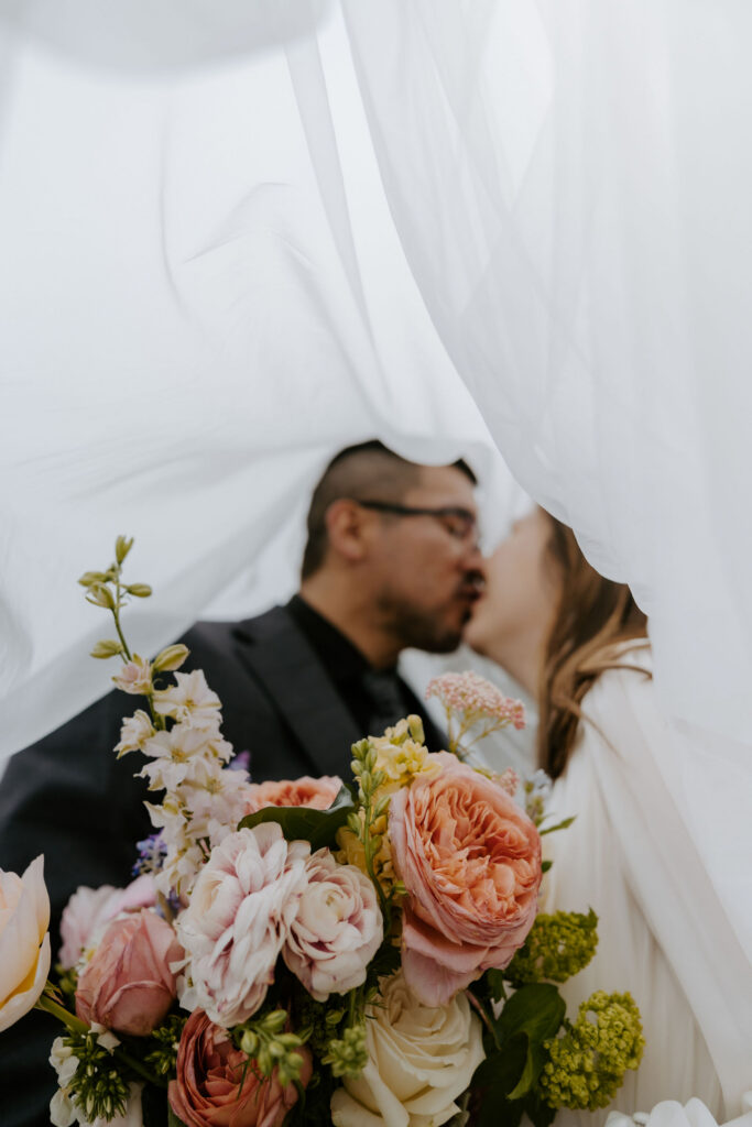 bride and groom at their adventurous elopement