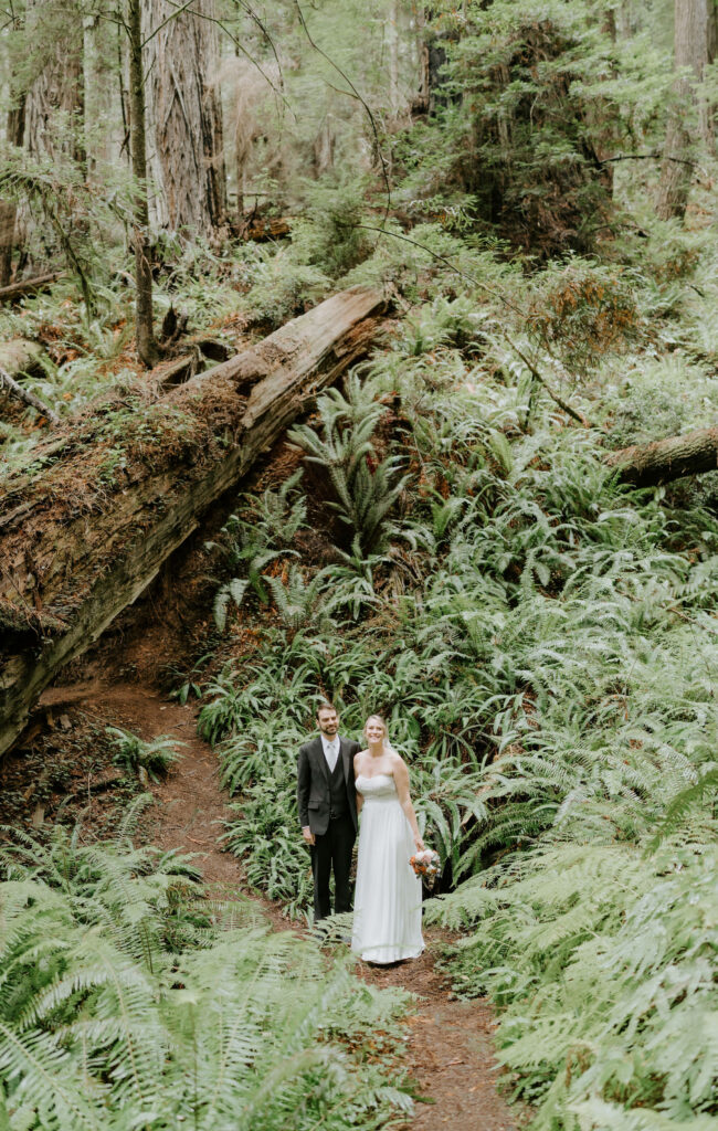 cute picture of the bride and groom at their adventurous elopement
