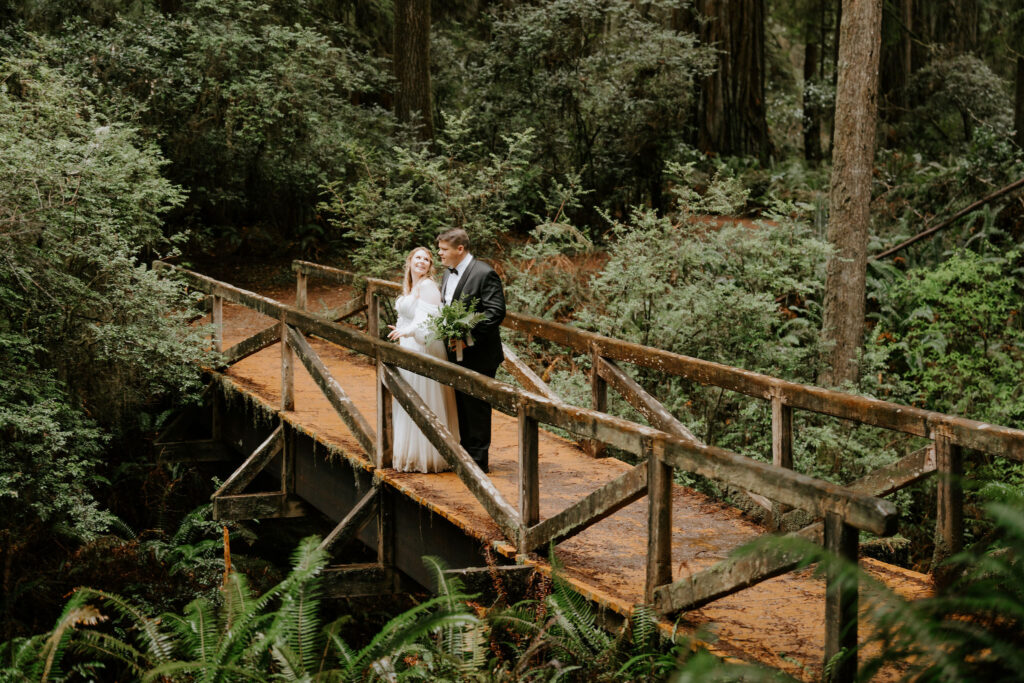 cute picture of the bride and groom at their dream elopement