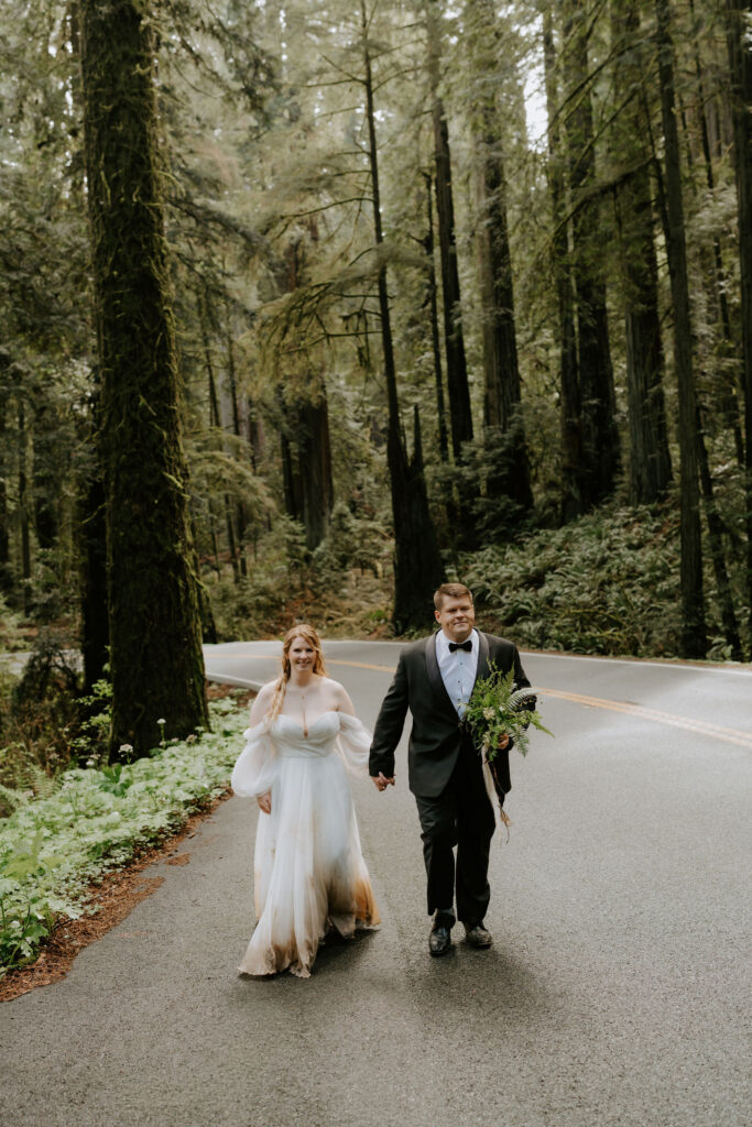newlyweds at their intimate elopement