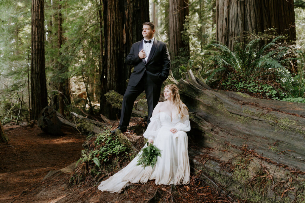 cute picture of the bride and groom at their dream elopement