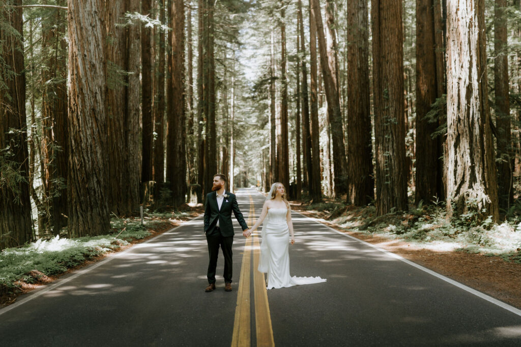 A Hendy Wood & Mendocino Elopement with Family, Redwoods, and a Sunset Beach Adventure