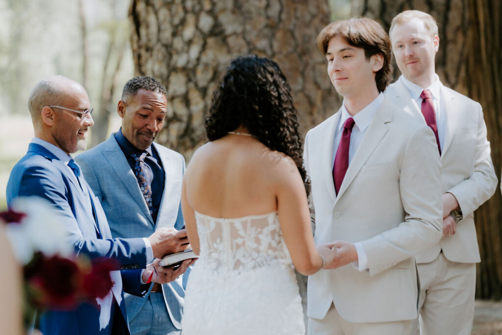 beautiful elopement ceremony in yosemite