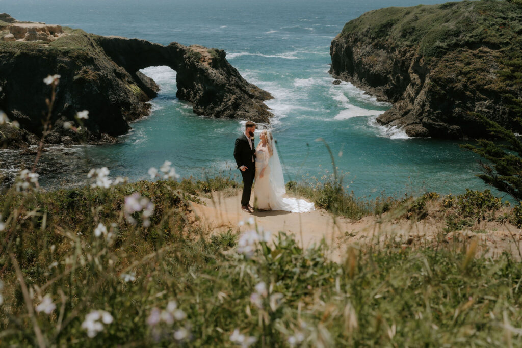 stunning golden hour bridal portraits in the redwoods