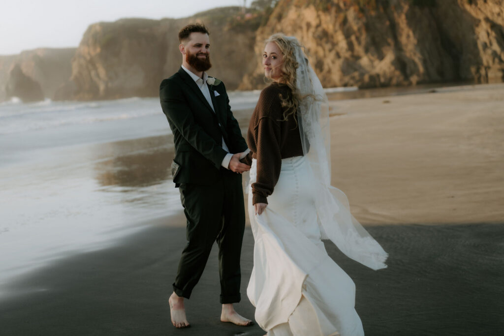 An Intimate California Elopement with Family, Redwoods, and a Sunset Beach Adventure