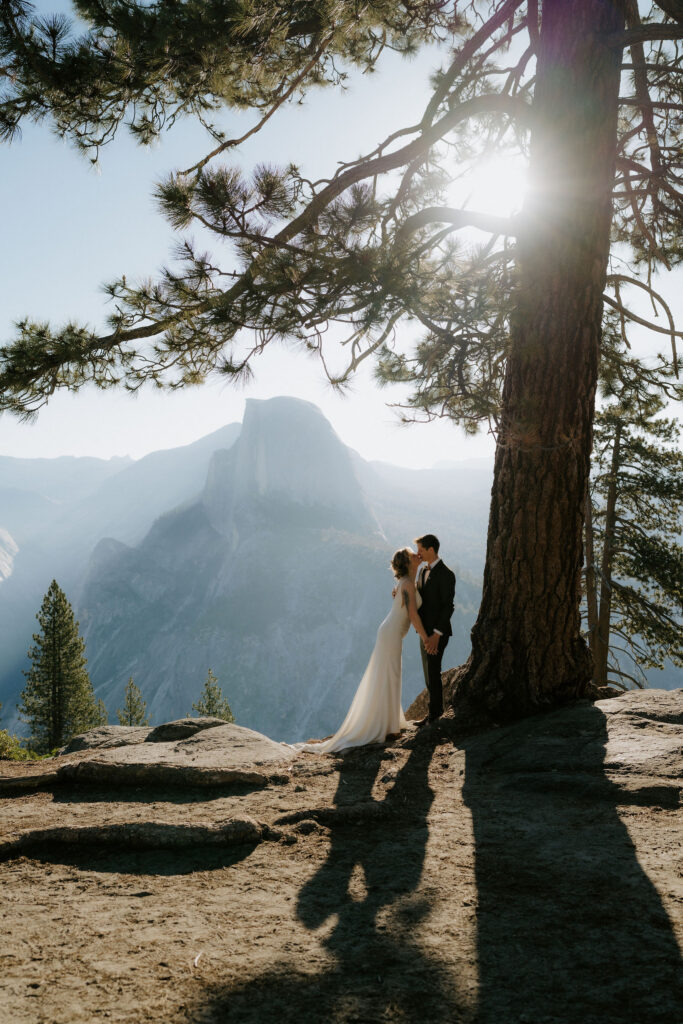 cute picture of the bride and groom at their dream elopement