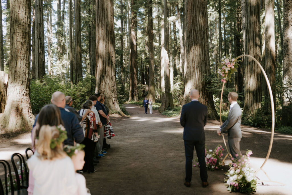 intimate wedding ceremony in CA