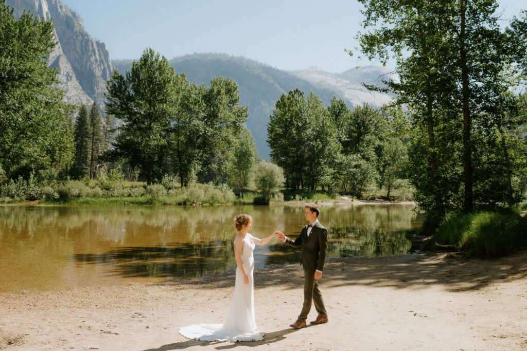 bride and groom at their intimate elopement ceremony