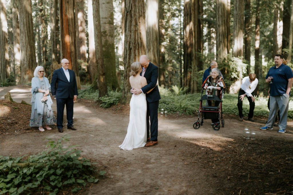 cute picture of the newlyweds dancing