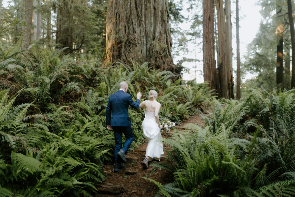 beautiful picture of the bride and groom at their dream elopement