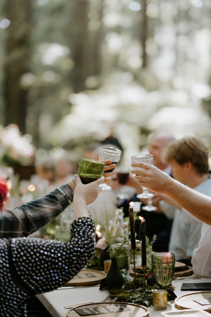 candlelit redwood forest reception