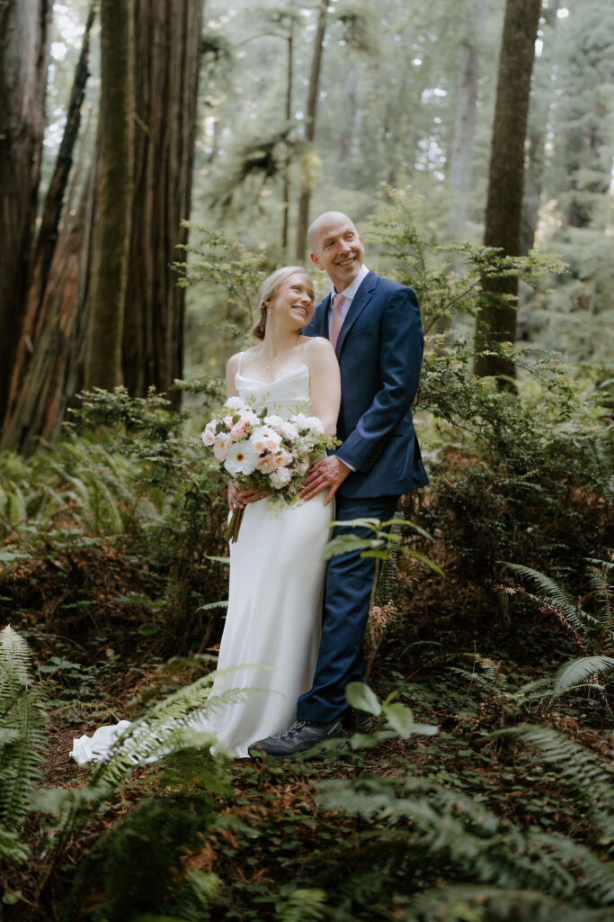 bride and groom at their dream bridal portraits