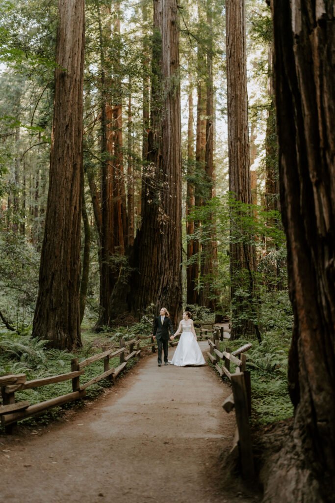 Bright room at their dream, adventurous elopement