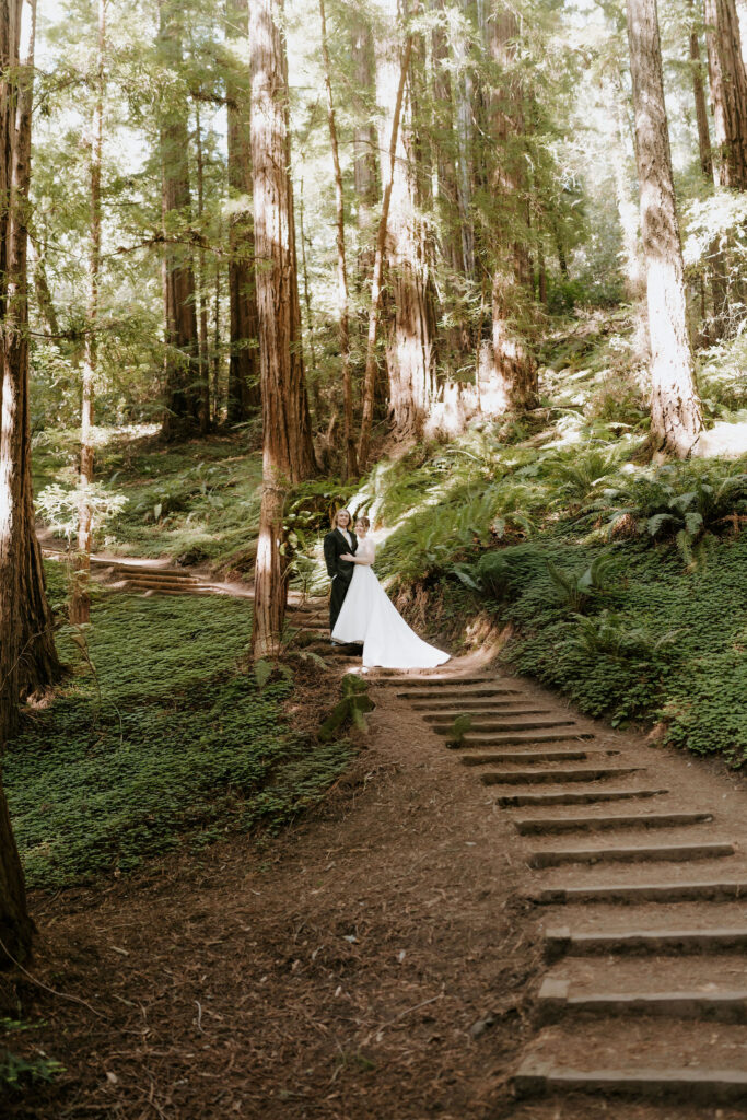 Golden hour bridal portraits in California