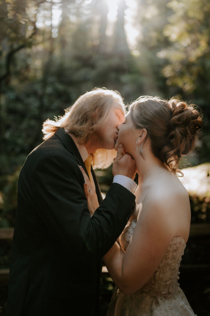 Golden hour bridal session in California