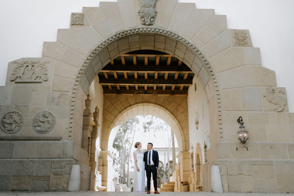 cute picture of the newlyweds holding hands