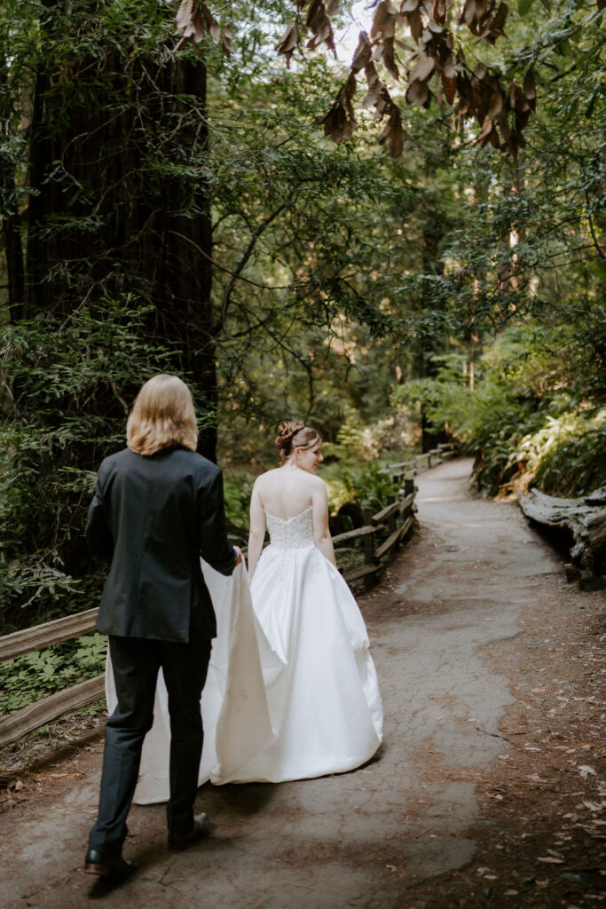 Bride and groom at their intimate California elopement