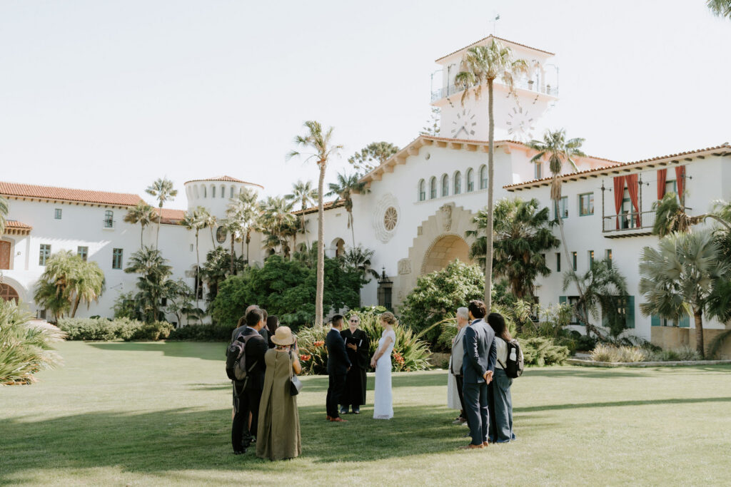 intimate wedding ceremony in santa barbara