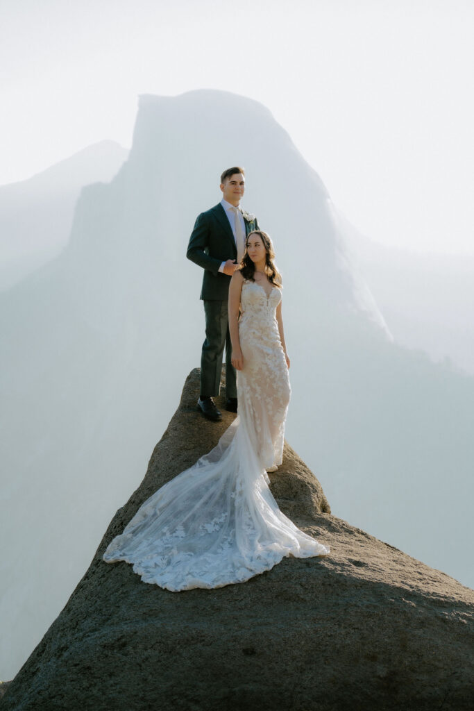 romantic bridal portraits in yosemite