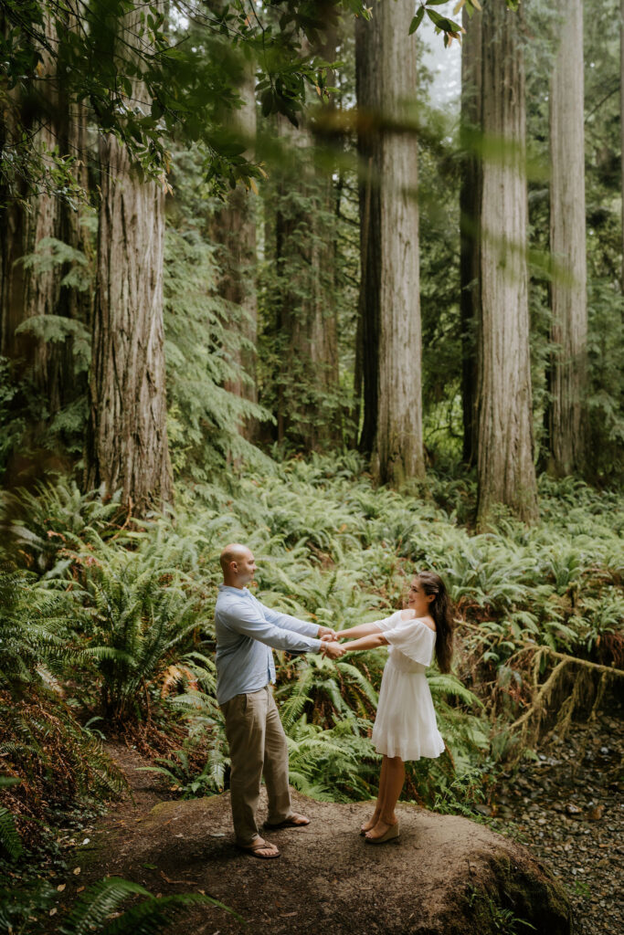 newly engaged couple at their dream photoshoot