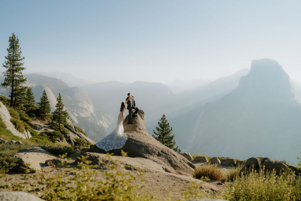 An Adventurous Yosemite Elopement from Sunrise at Glacier Point to Sunset at Taft Point