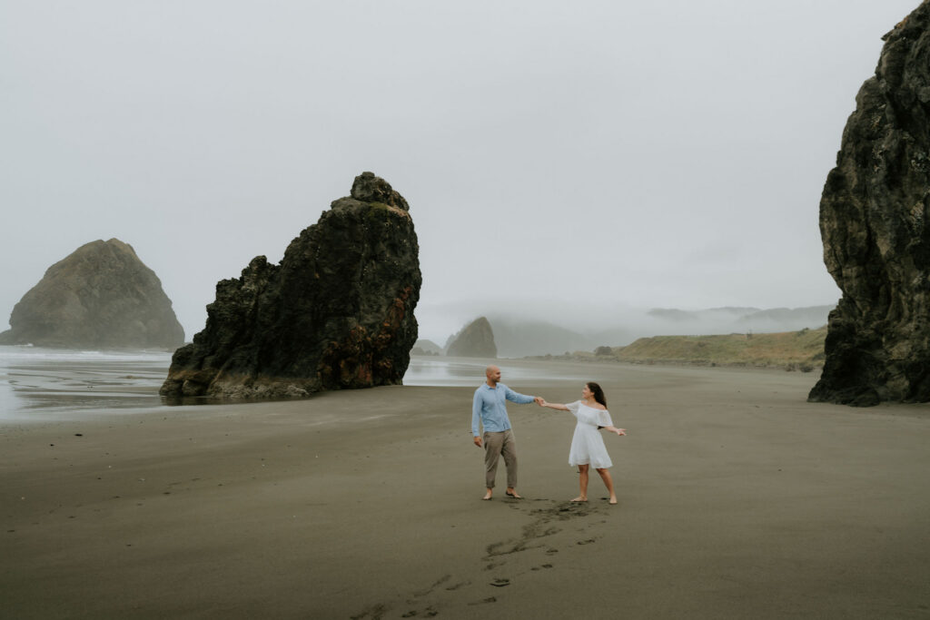 Julia & Chris’ Adventurous Engagement Session on the Coast