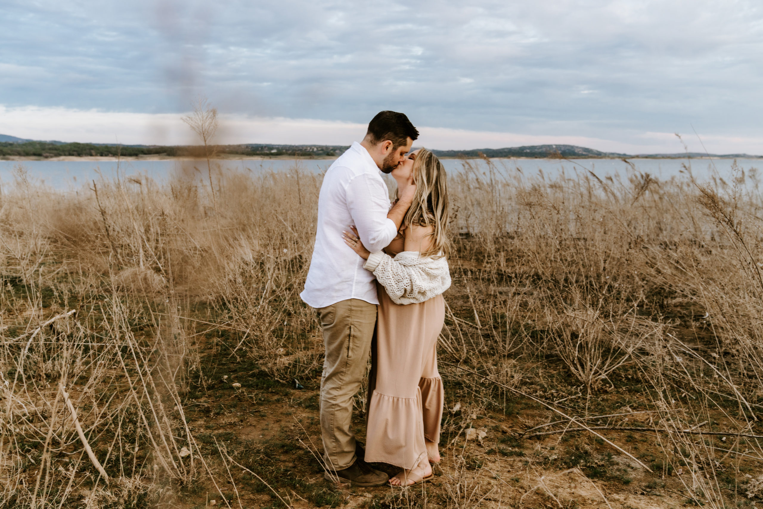 Adorable Couple at Folsom Lake for Engagement Photo Session