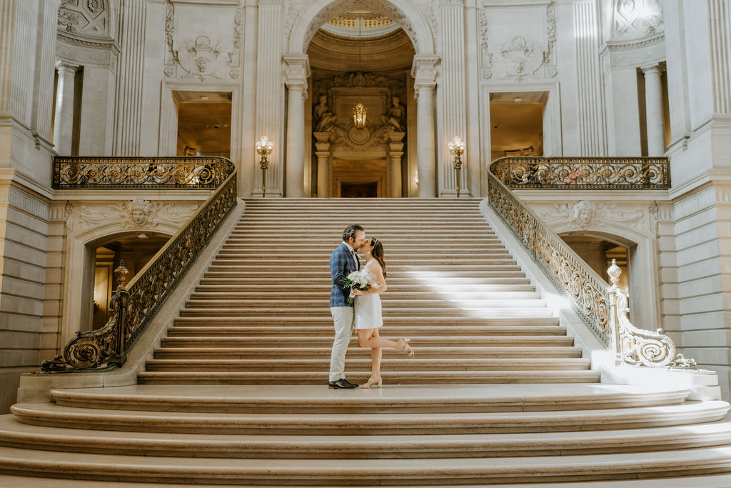San Francisco City Hall elopement couple photo
