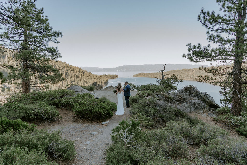 elopement in tahoe at emerald bay