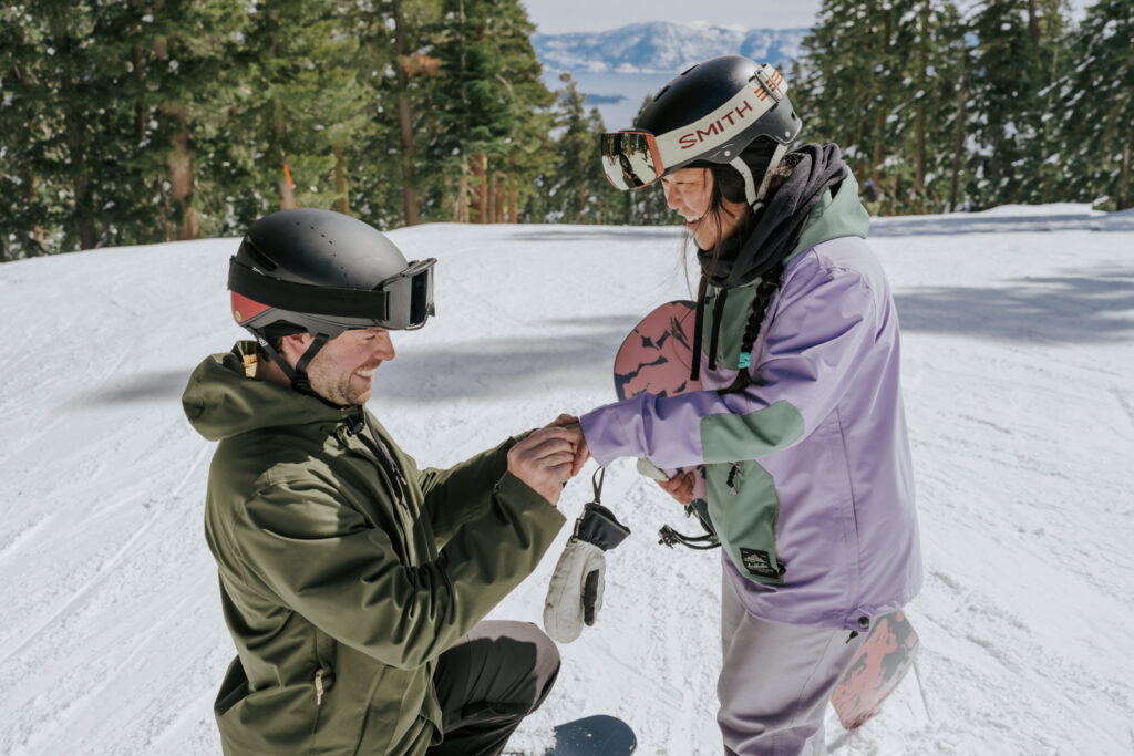 Lake Tahoe proposal in the snow