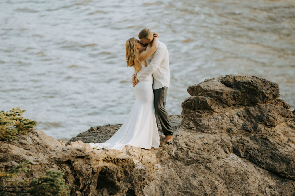 romantic and adventurous redwood national park elopement couple